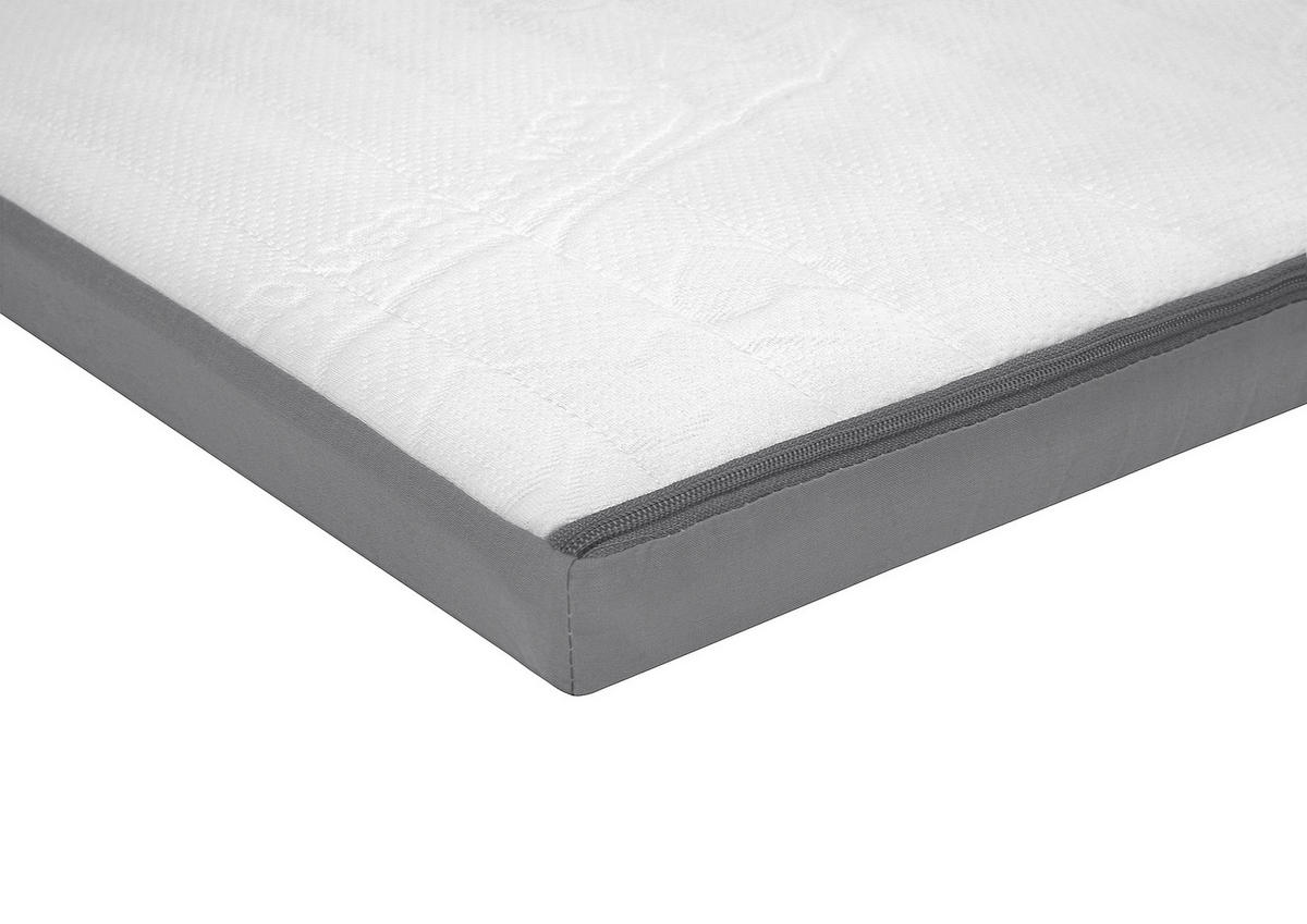 REISEBETTMATRATZE  - Weiß/Grau, Basics, Textil (120/60/5cm) - Julius Zöllner
