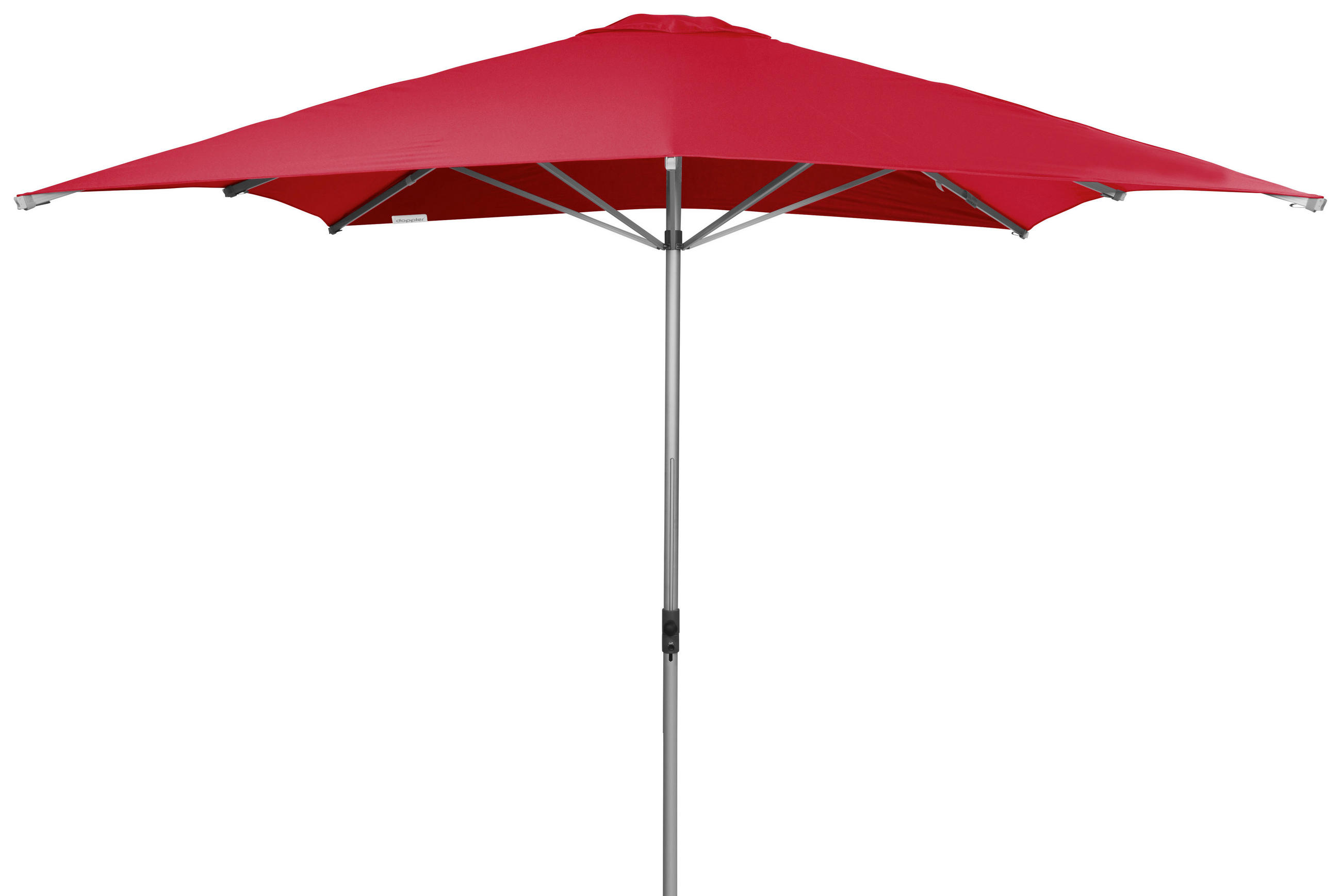 SONNENSCHIRM 300X300 cm Rot  - Silberfarben/Rot, Basics, Textil/Metall (300/300cm) - Doppler