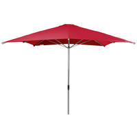 SONNENSCHIRM 300X300 cm Rot  - Silberfarben/Rot, Basics, Textil/Metall (300/300cm) - Doppler