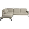 ECKSOFA in Flachgewebe Beige  - Anthrazit/Beige, Design, Textil/Metall (230/254cm) - Johann Jakob