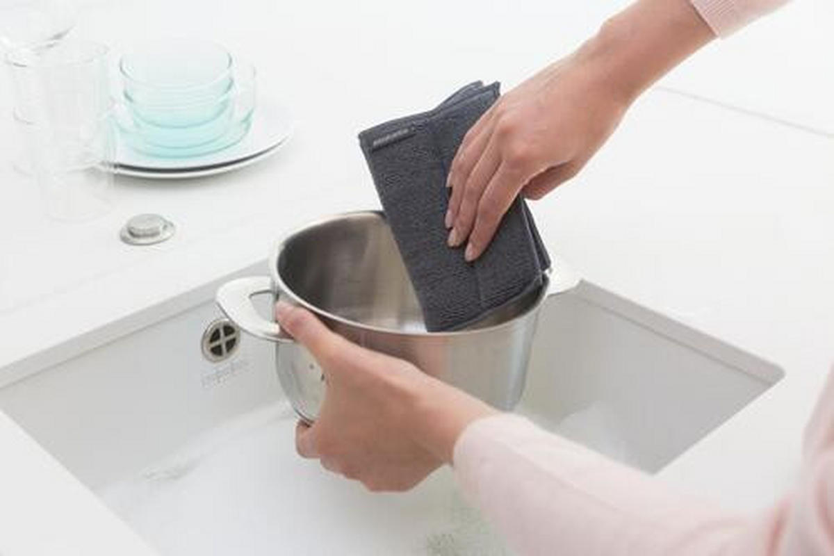 KRPA IZ MIKROVLAKEN - siva/zelena, Design, tekstil (23,5/0,7/17,5cm) - Brabantia