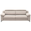 3-SITZER-SOFA in Chenille Beige  - Beige/Schwarz, Design, Textil/Metall (230/104/104cm) - Valdera
