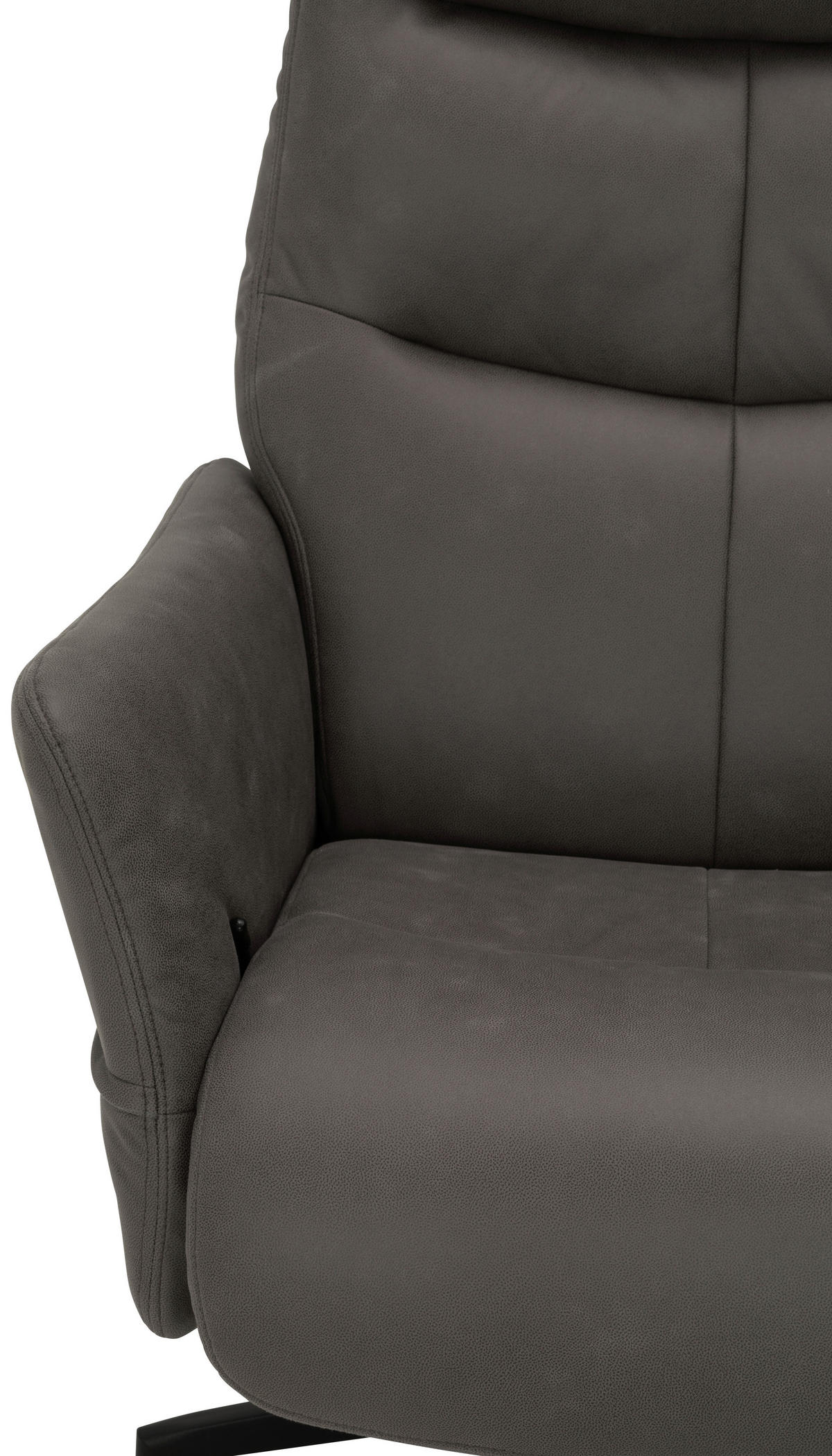 RELAXSESSELSET Mikrofaser    - Schwarz/Grau, Design, Textil/Metall (75/113/98cm) - Livetastic