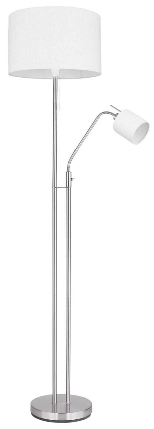 STEHLEUCHTE 40/175 cm    - Sandfarben/Nickelfarben, Basics, Textil/Metall (40/175cm) - Globo