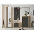 SCHUHSCHRANK 80/105/38 cm  - Schwarz/Eiche Artisan, Design, Holzwerkstoff/Kunststoff (80/105/38cm) - Carryhome