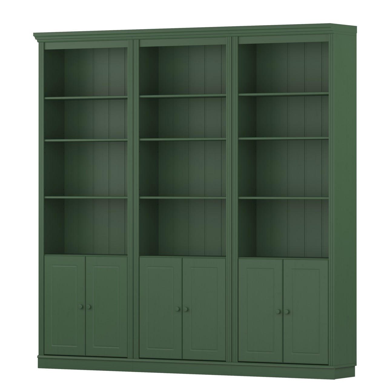 BÜCHERWAND  222/223/37 cm Grün  - Grün, Design, Holz (222/223/37cm) - Livetastic