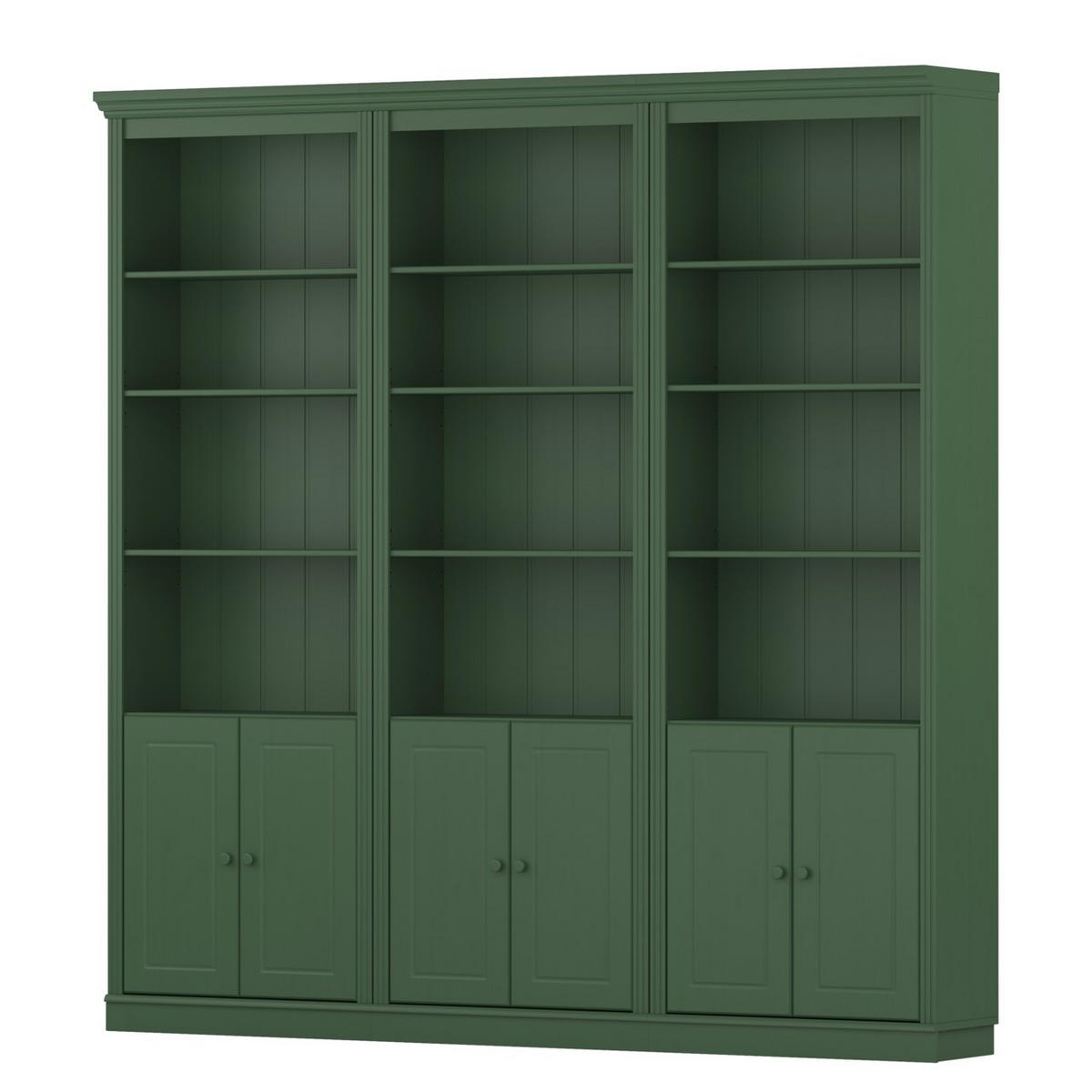 BÜCHERWAND  222/223/37 cm Grün  - Grün, Design, Holz (222/223/37cm) - Livetastic