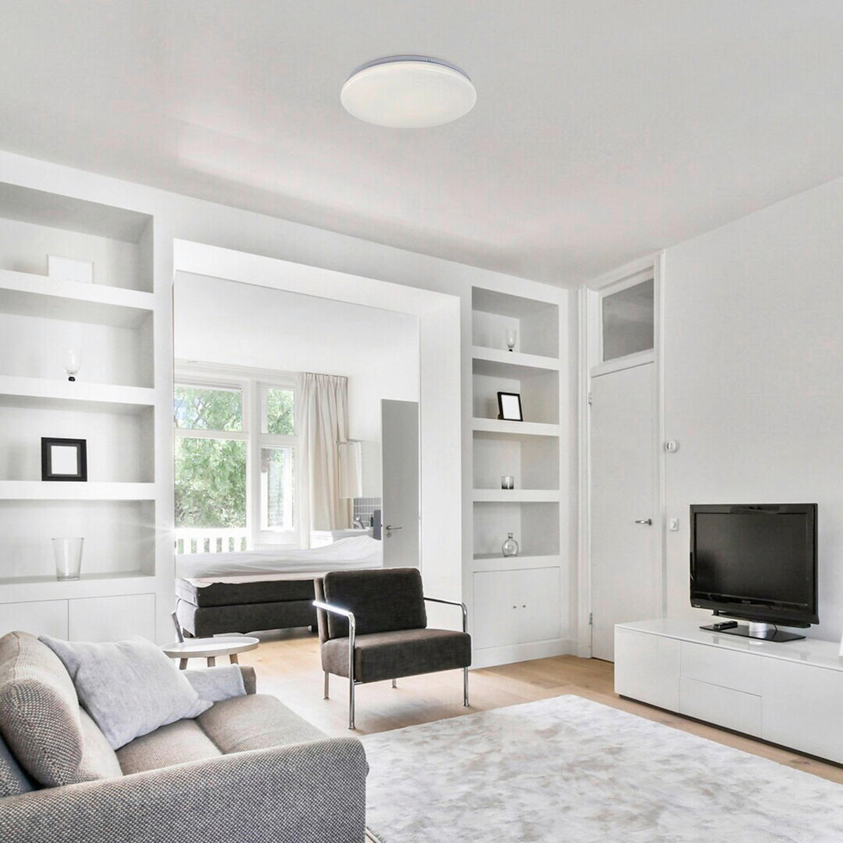 LED PLAFONJERA Vendel  - bela, Osnovno, metal/plastika (37,5/5,5cm)