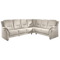 ECKSOFA in Mikrofaser Creme  - Beige/Creme, Konventionell, Textil/Metall (275/223cm) - Beldomo Comfort