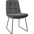 STUHL - Anthrazit/Schwarz, Design, Textil/Metall (49/90/68cm) - Johann Jakob
