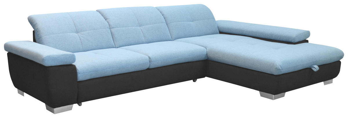SEDEŽNA GARNITURA, mikrovlakna  - barve kroma, Design, kovina/tekstil (204/297cm) - Xora