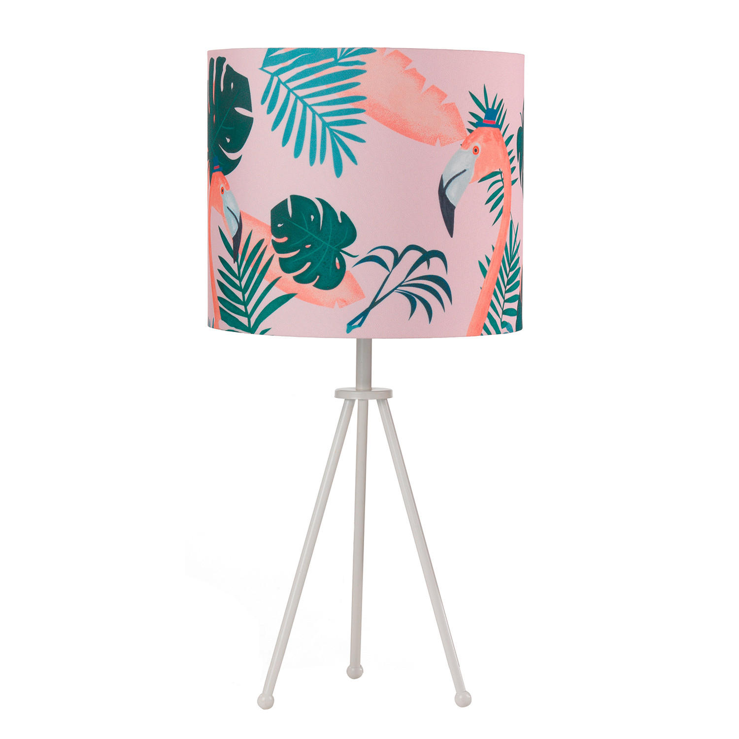 TISCHLEUCHTE 30/57 cm   - Weiß, Trend, Textil/Metall (30/57cm)