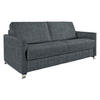 SCHLAFSOFA in Textil Blaugrau  - Chromfarben/Blaugrau, Design, Textil/Metall (185/84/100cm) - Bali