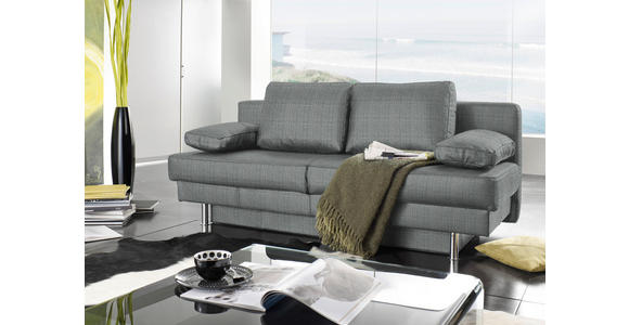 SCHLAFSOFA Grau - Wengefarben/Grau, Design, Holz/Textil (203/94/100cm) - Novel