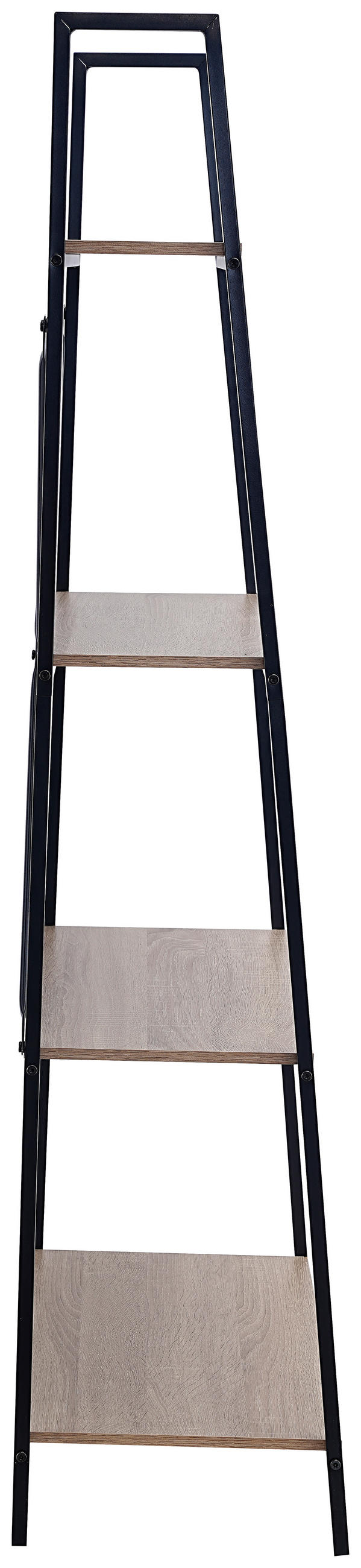 REGAL Naturfarben, Schwarz  - Schwarz/Naturfarben, Basics, Holzwerkstoff/Metall (60,5/148,5/34cm) - Xora