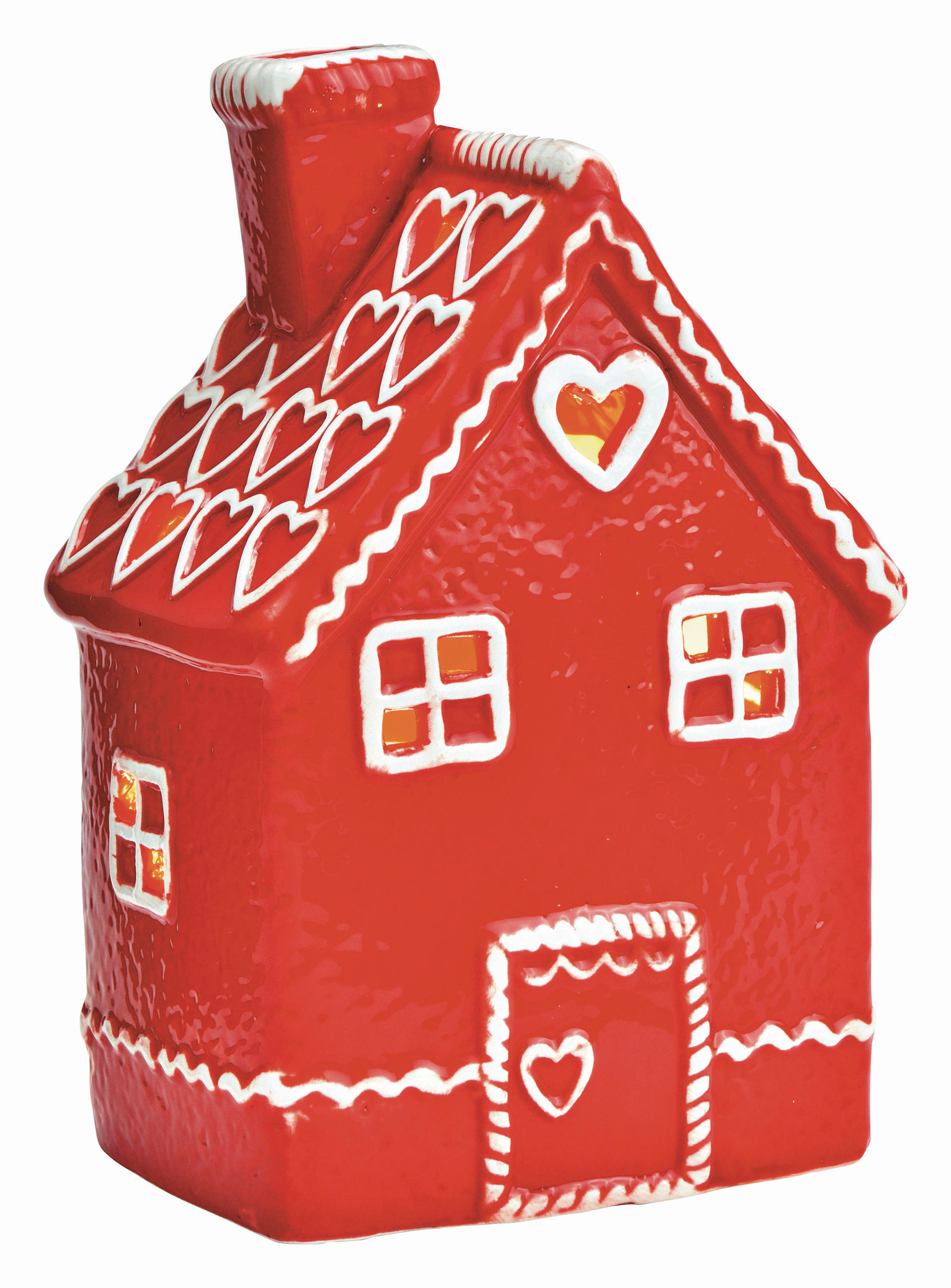 DEKOHAUS  - Rot, Basics, Keramik (10/16/8cm) - X-Mas
