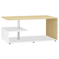 COUCHTISCH Holzwerkstoff 91/53/42 cm  - Honigeiche/Weiss, Design, Holzwerkstoff/Kunststoff (91/53/42cm) - MID.YOU