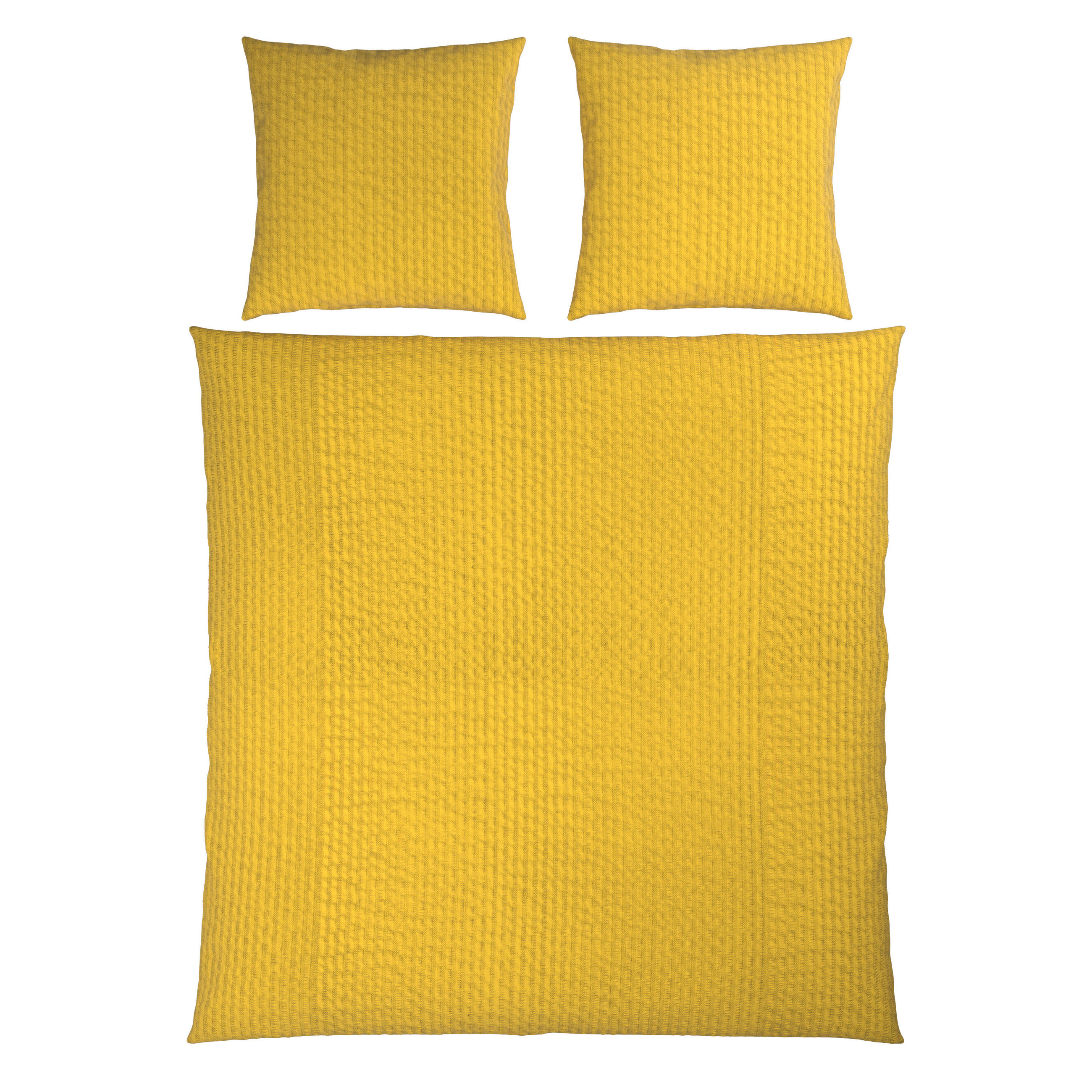 BETTWÄSCHE Seersucker 200/200 cm  - Gelb, Textil (200/200cm) - Novel