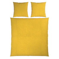 BETTWÄSCHE Seersucker 200/200 cm  - Gelb, Textil (200/200cm) - Novel