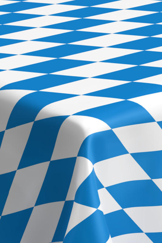 Tischschoner Bayern Blau/Weiß 250x100 cm, Wasserabweisend