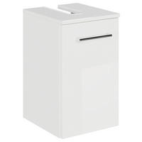 WASCHBECKENUNTERSCHRANK 30/49,8/33,3 cm  - Chromfarben/Weiß Hochglanz, KONVENTIONELL, Holzwerkstoff/Metall (30/49,8/33,3cm) - Sadena