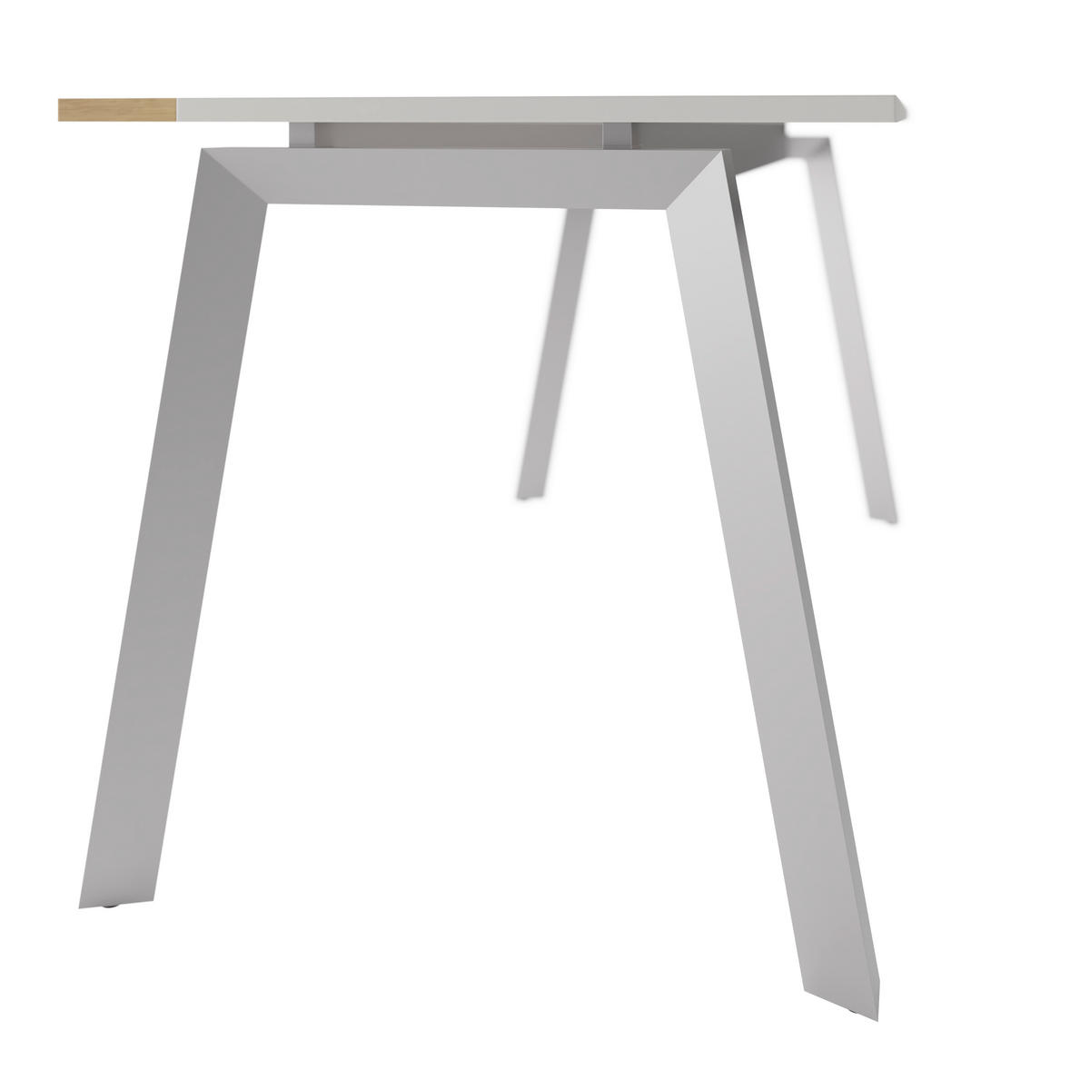 SCHREIBTISCH 160/75/75 cm  in Weiß, Hickory  - Hellgrau/Weiß, MODERN, Holzwerkstoff/Metall (160/75/75cm) - Novel