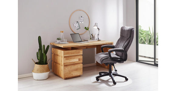 SCHREIBTISCH - Eichefarben, Natur, Holz (150/76/70cm) - Linea Natura