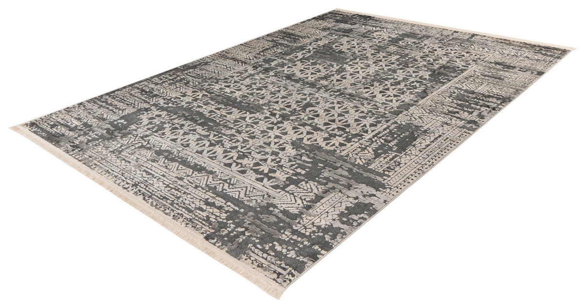 VINTAGE KOBEREC, 160/230 cm, šedá - šedá, Konvenční, textil/přírodní materiály (160/230cm)