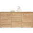SIDEBOARD Eiche furniert, massiv geölt Eichefarben - Eichefarben/Nickelfarben, KONVENTIONELL, Holz/Holzwerkstoff (185,6/91,9/47,6cm) - Voleo