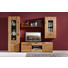 WOHNWAND Balkeneiche furniert, massiv Eichefarben - Eichefarben, KONVENTIONELL, Glas/Holz (293/200/47cm) - Cantus