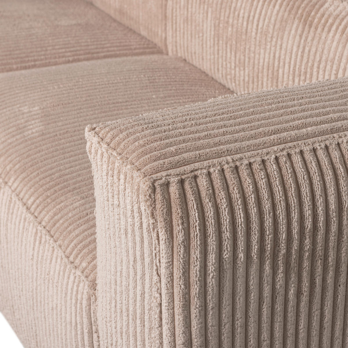 ECKSOFA in Cord Beige  178/254 cm  - Beige/Schwarz, Design, Kunststoff/Textil (178/254cm) - Livetastic