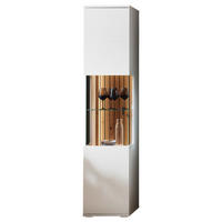 VITRINE Weiss, Eiche Artisan  45/208/37,4 cm  - Weiss/Anthrazit, Design, Glas/Holzwerkstoff (45/208/37,4cm) - Stylife