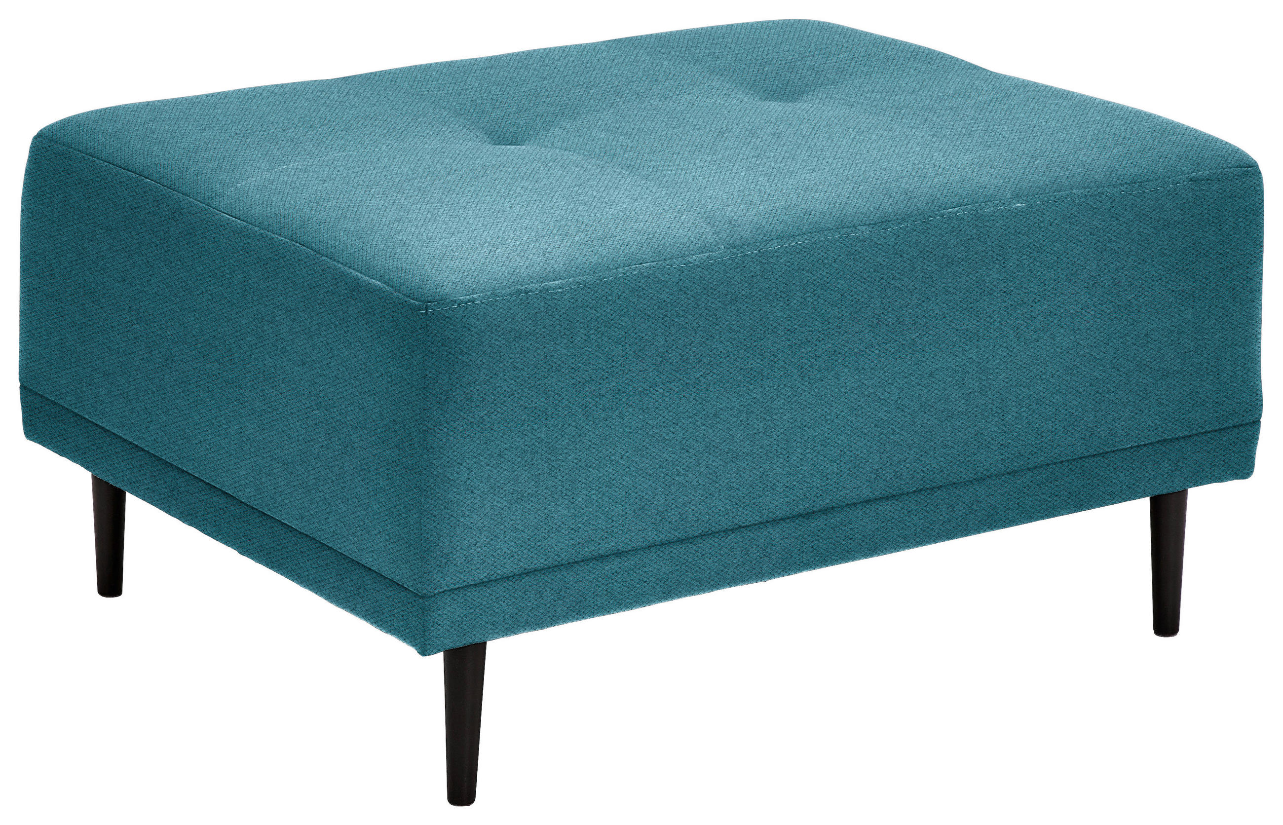HOCKER in Textil Petrol  - Petrol/Schwarz, Modern, Holz/Textil (88/45/72cm) - Ti'me