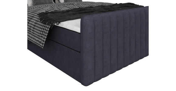 BOXBETT 160/200 cm  in Graphitfarben  - Schwarz/Graphitfarben, Basics, Kunststoff/Textil (160/200cm) - Carryhome