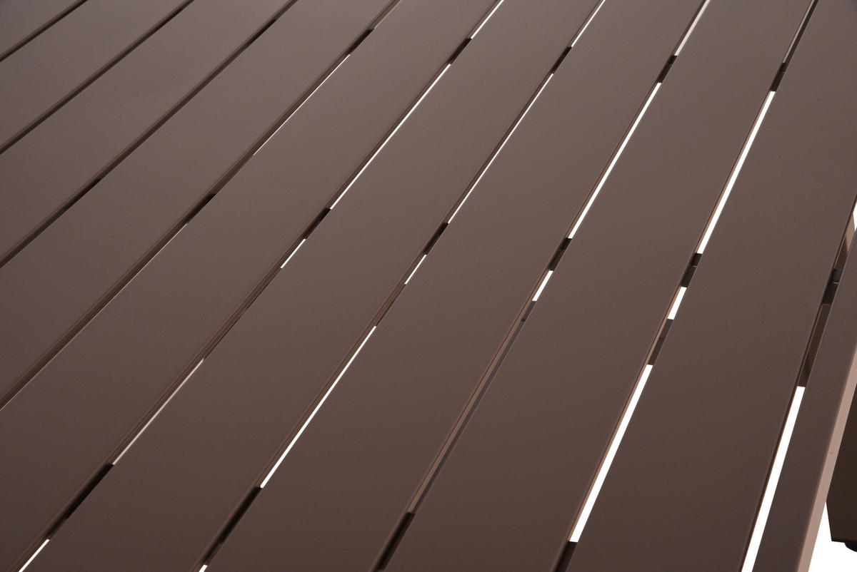 GARTENTISCH 89,5/75/160 cm Metall, Kunststoff  - Dunkelbraun/Schwarz, MODERN, Kunststoff/Metall (89,5/75/160cm) - Gardenson