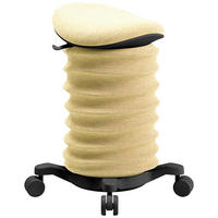 BÜROHOCKER Gelb, Schwarz  - Gelb/Schwarz, Design, Kunststoff/Textil (37,5/58-70/36cm) - Topstar