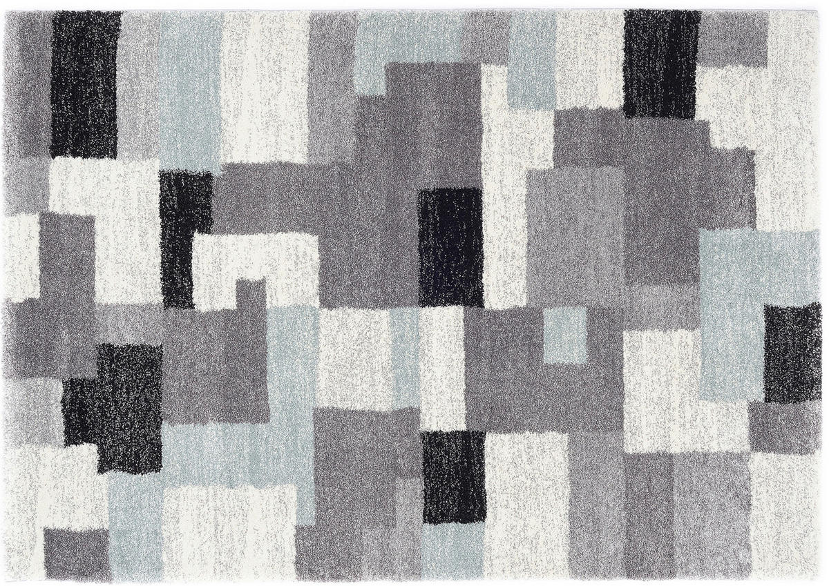 WEBTEPPICH 240/340 cm Astor Grid Grau, Blau  - Blau/Grau, Design, Textil (240/340cm) - Novel