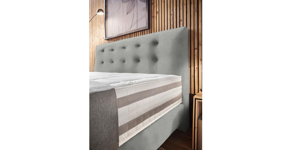 BOXSPRINGBETT 180/200 cm  in Hellgrau  - Hellgrau, KONVENTIONELL, Holz/Textil (180/200cm) - Dieter Knoll