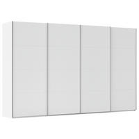 SCHWEBETÜRENSCHRANK 360/236/68 cm 4-türig Weiß  - Alufarben/Weiß, Basics, Holzwerkstoff/Metall (360/236/68cm) - Novel