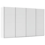 SCHWEBETÜRENSCHRANK 360/236/68 cm 4-türig Weiß  - Alufarben/Weiß, Basics, Holzwerkstoff/Metall (360/236/68cm) - Novel