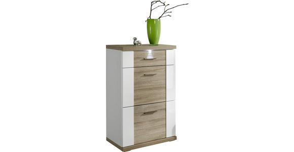 KOMMODE 65/107/42 cm  - Chromfarben/Eichefarben, Design, Holzwerkstoff/Kunststoff (65/107/42cm) - Xora