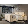 BOXSPRINGBETT 180/200 cm  in Sandfarben  - Sandfarben, KONVENTIONELL, Textil (180/200cm) - Carryhome