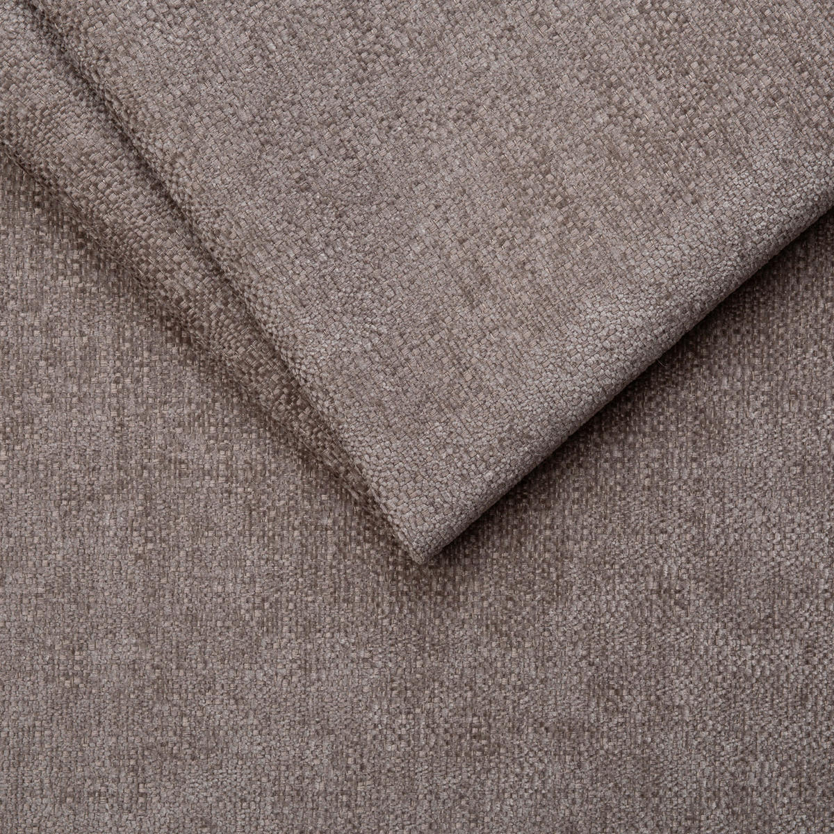ECKSOFA in Chenille Braun  - Naturfarben/Braun, Design, Holz/Textil (201/307cm) - Livetastic