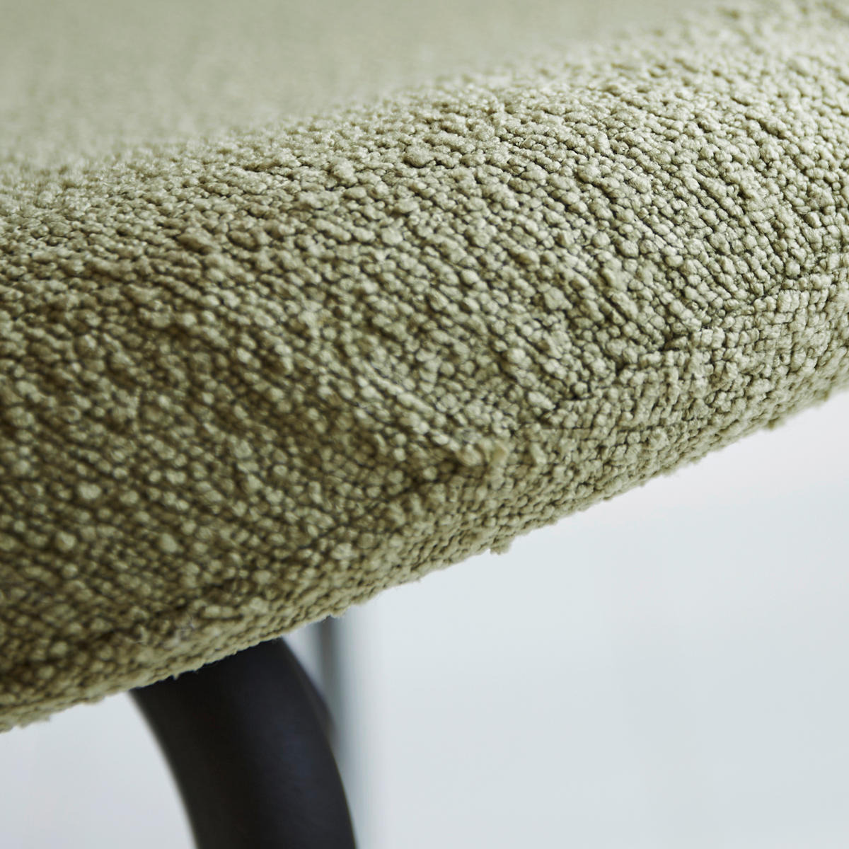 STUHL-SET 2 Stück  in Bouclé  - Schwarz/Grün, MODERN, Textil/Metall (50/88,5/42cm) - MID.YOU