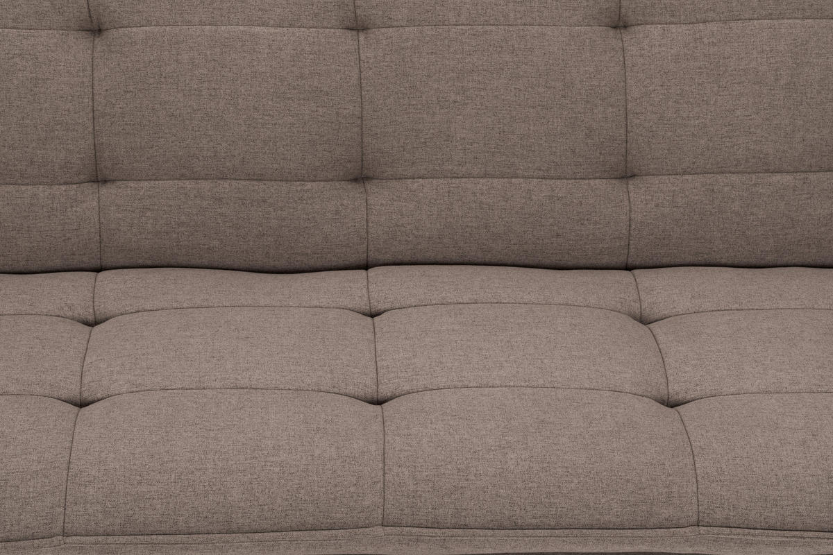 BÄDDSOFFA i linneimitation brun  - brun/silver, Basics, metall/textil (194/87/102cm) - MID.YOU