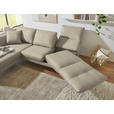 ECKSOFA  in Flachgewebe Beige  175-224/255-365 cm  - Beige/Schwarz, Design, Textil/Metall (175-224/255-365cm) - Dieter Knoll