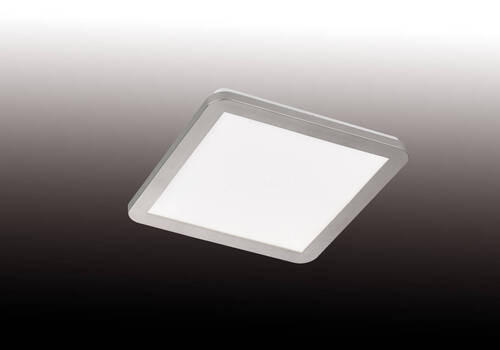 LED-DECKENLEUCHTE 30/30/3 cm   - Chromfarben/Weiß, Design, Glas/Kunststoff (30/30/3cm) - Fischer & Honsel