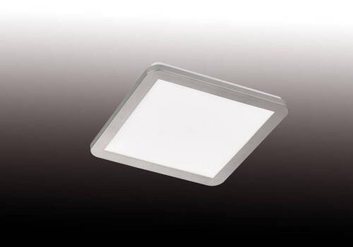 LED-DECKENLEUCHTE 30/30/3 cm   - Chromfarben/Weiß, Design, Glas/Kunststoff (30/30/3cm) - Fischer & Honsel