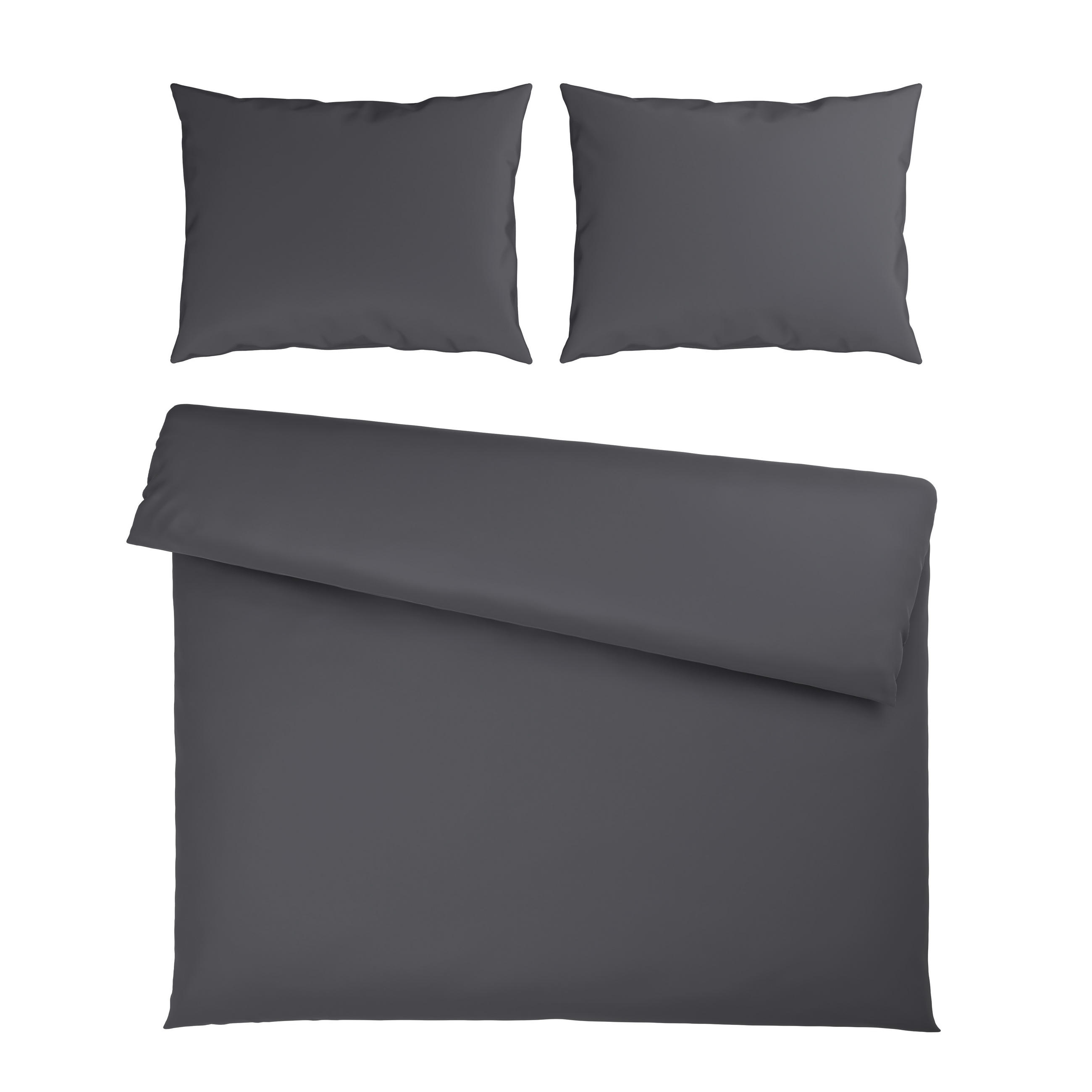 POSTELJINA TANJA 240/220 cm saten antracit  - antracit, Osnovno, tekstil (240/220cm) - Novel