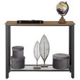 KONSOLENTISCH in Metall, Holzwerkstoff 102/35/80 cm    - Schwarz/Naturfarben, Trend, Holzwerkstoff/Metall (102/35/80cm) - Carryhome
